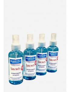 ALCOHOL PLUS SPRAY SIN ENJUAGUE 130ML X 4 UNIDADES - SIMOND´S